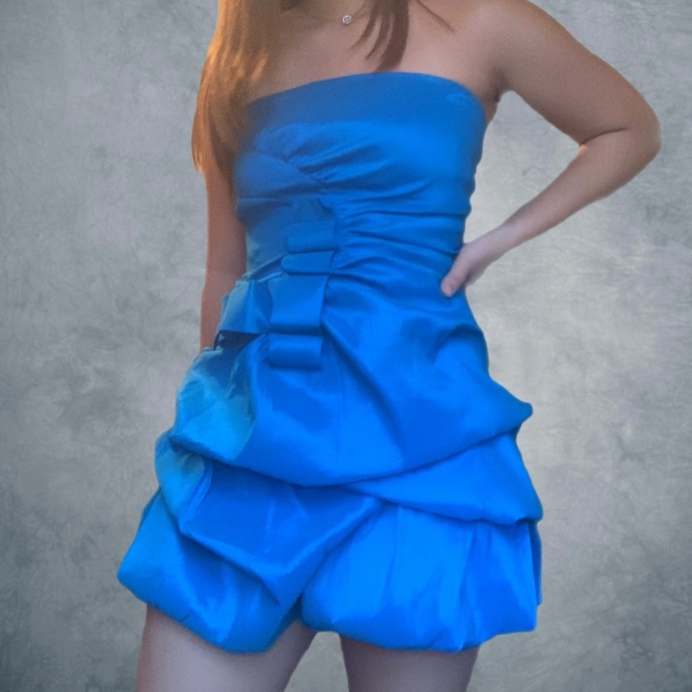 Blue mini party dress
